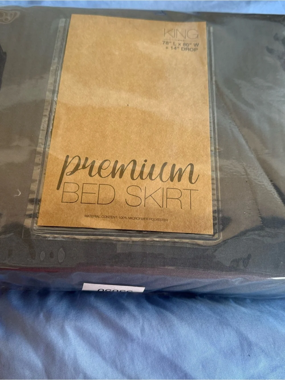 premium bed skirt soft brown